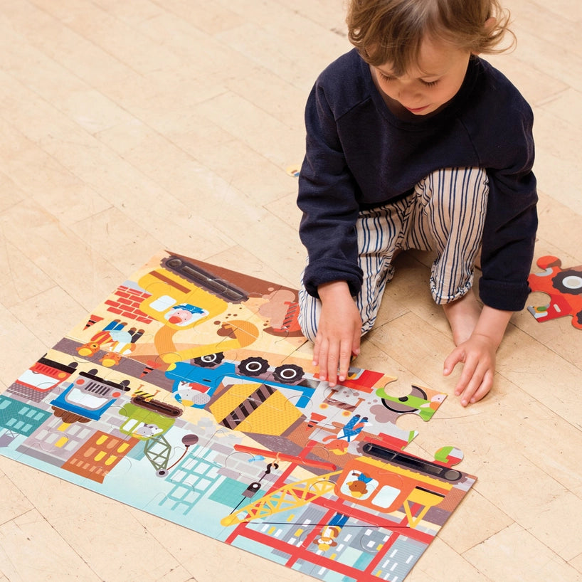 Puzzle - Construction Site Floor Puzzle (24 Piece)