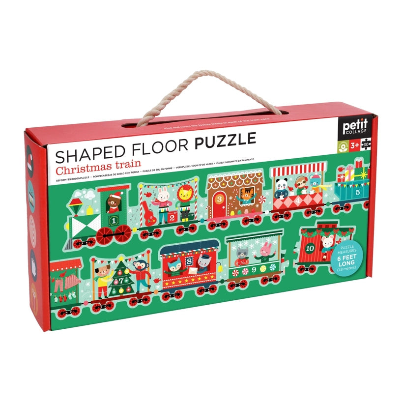 Puzzle - Christmas Train Shaped Floor Puzzle (30 Piece)