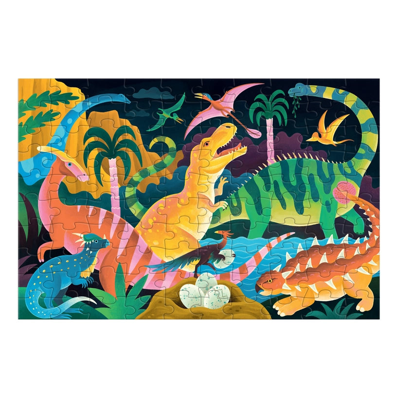 Puzzle - Dinosaur Park Glow in the Dark (100 Piece)