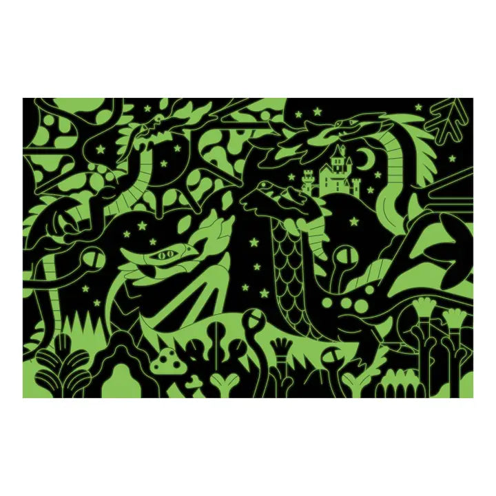 Puzzle - Dragons Glow in the Dark (100 Piece)