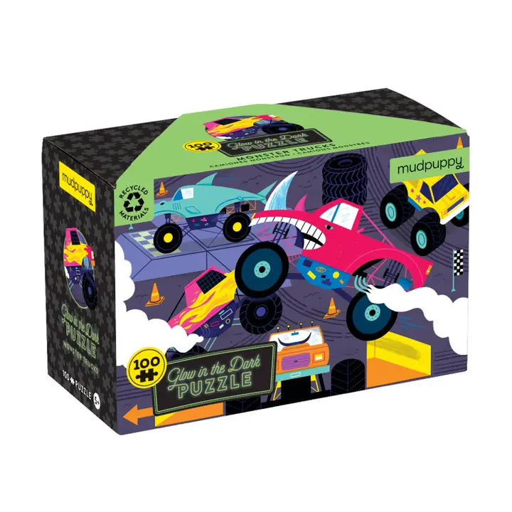Puzzle - Monster Trucks Glow in the Dark (100 Piece)