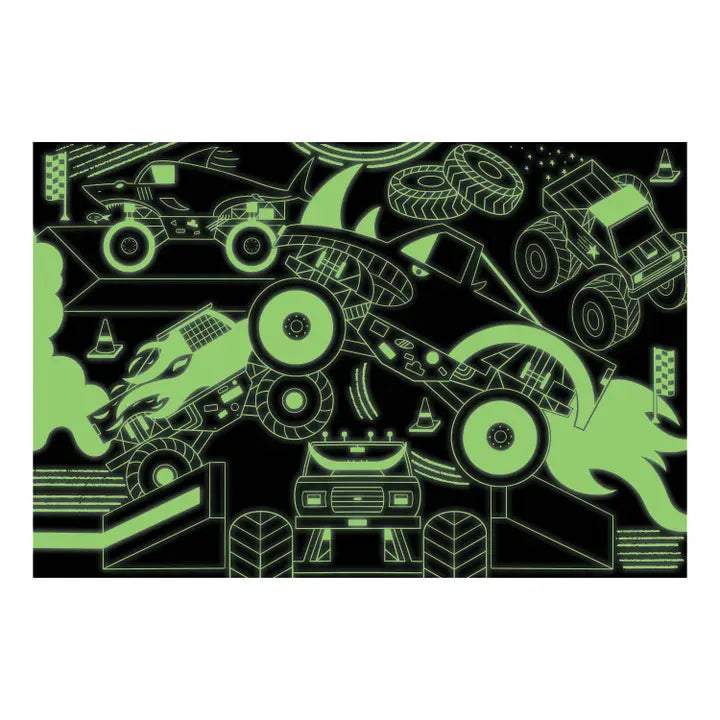 Puzzle - Monster Trucks Glow in the Dark (100 Piece)