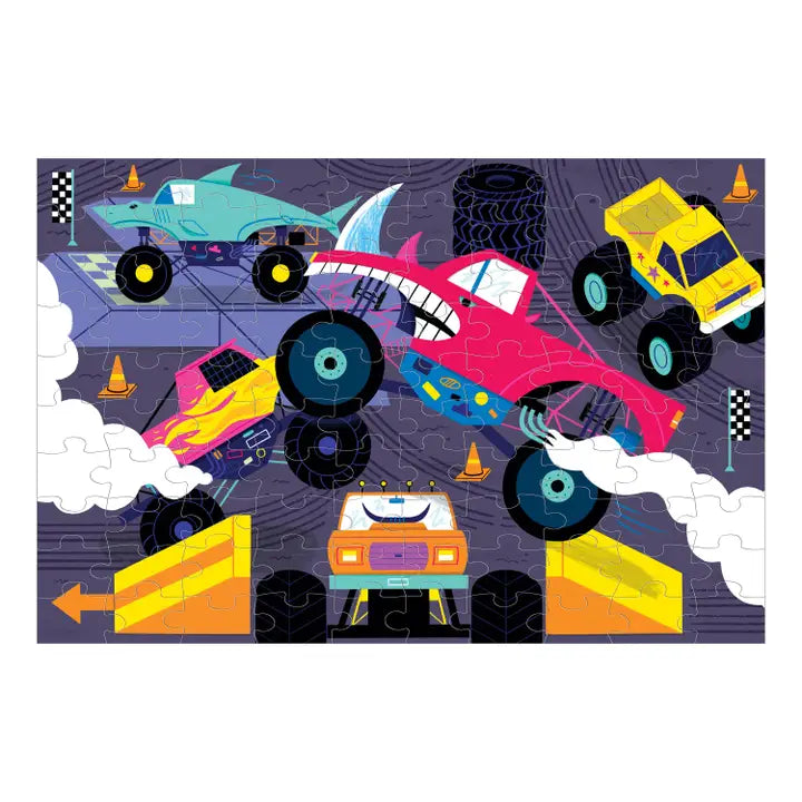 Puzzle - Monster Trucks Glow in the Dark (100 Piece)