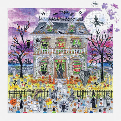 Puzzle - Michael Storrings Haunted House (500 Piece Glow in the Dark)