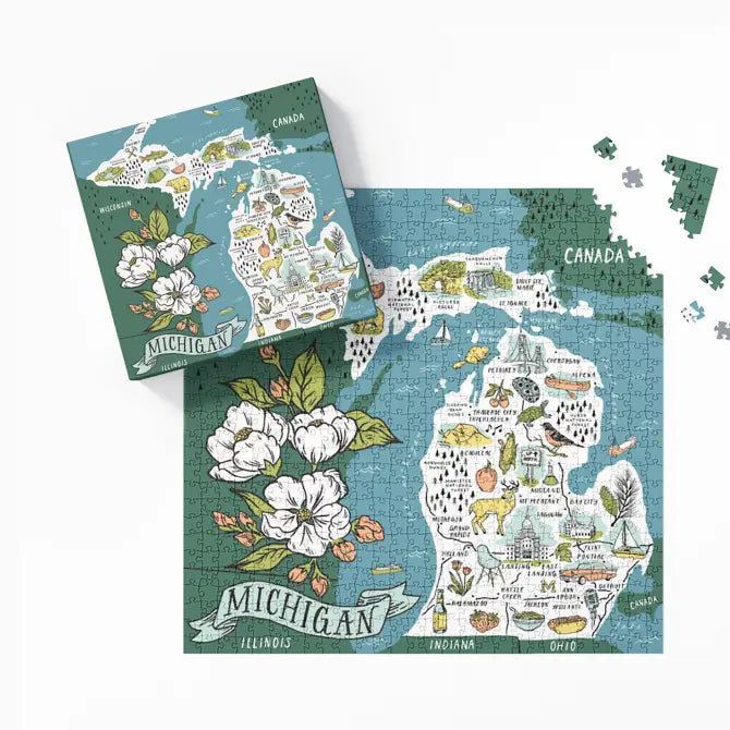 Puzzle - Michigan Map (500 Piece)