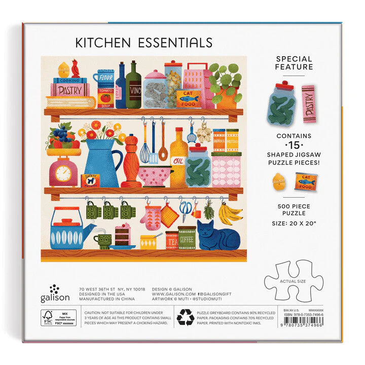 Puzzle - Kitchen Essentials (500 Shaped Pieces)