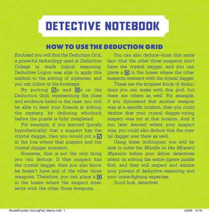 Puzzle - Murdle in the Mystery Mansion (500 Piece)