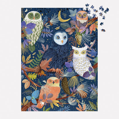 Puzzle - Owls at Dawn (1000 Piece Foil)