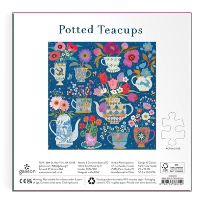 Puzzle - Victoria Ball Potted Teacups (500 Piece Foil)