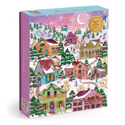 Puzzle - Joy Laforme Snowcap Village (1000 Piece Foil)