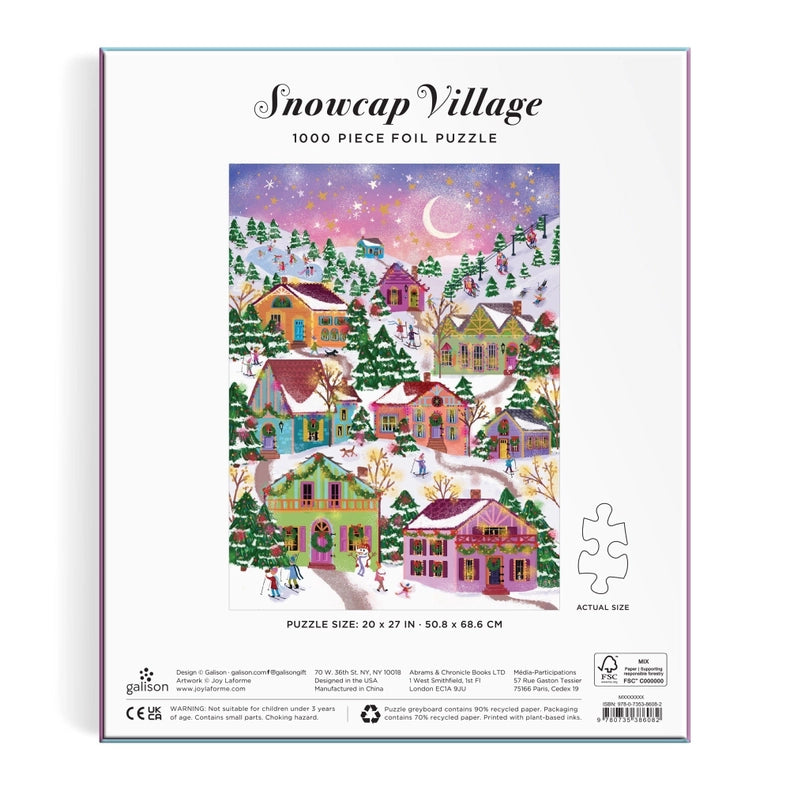 Puzzle - Joy Laforme Snowcap Village (1000 Piece Foil)