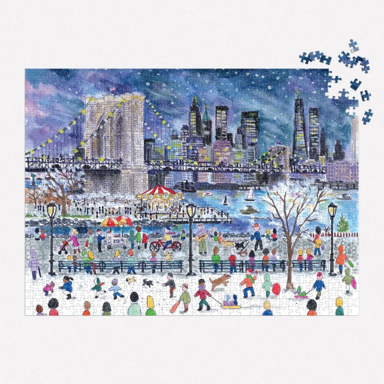 Puzzle - Michael Storrings Snowfall Over New York City (1000 Piece)