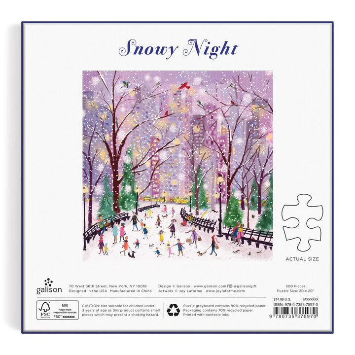 Puzzle - Snowy Night (500 Piece)