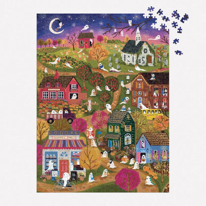 Puzzle - Joy Laforme Spooky Village (1000 Piece Foil)