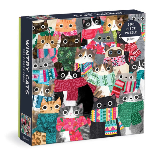 Puzzle - Wintry Cats (500 Piece)