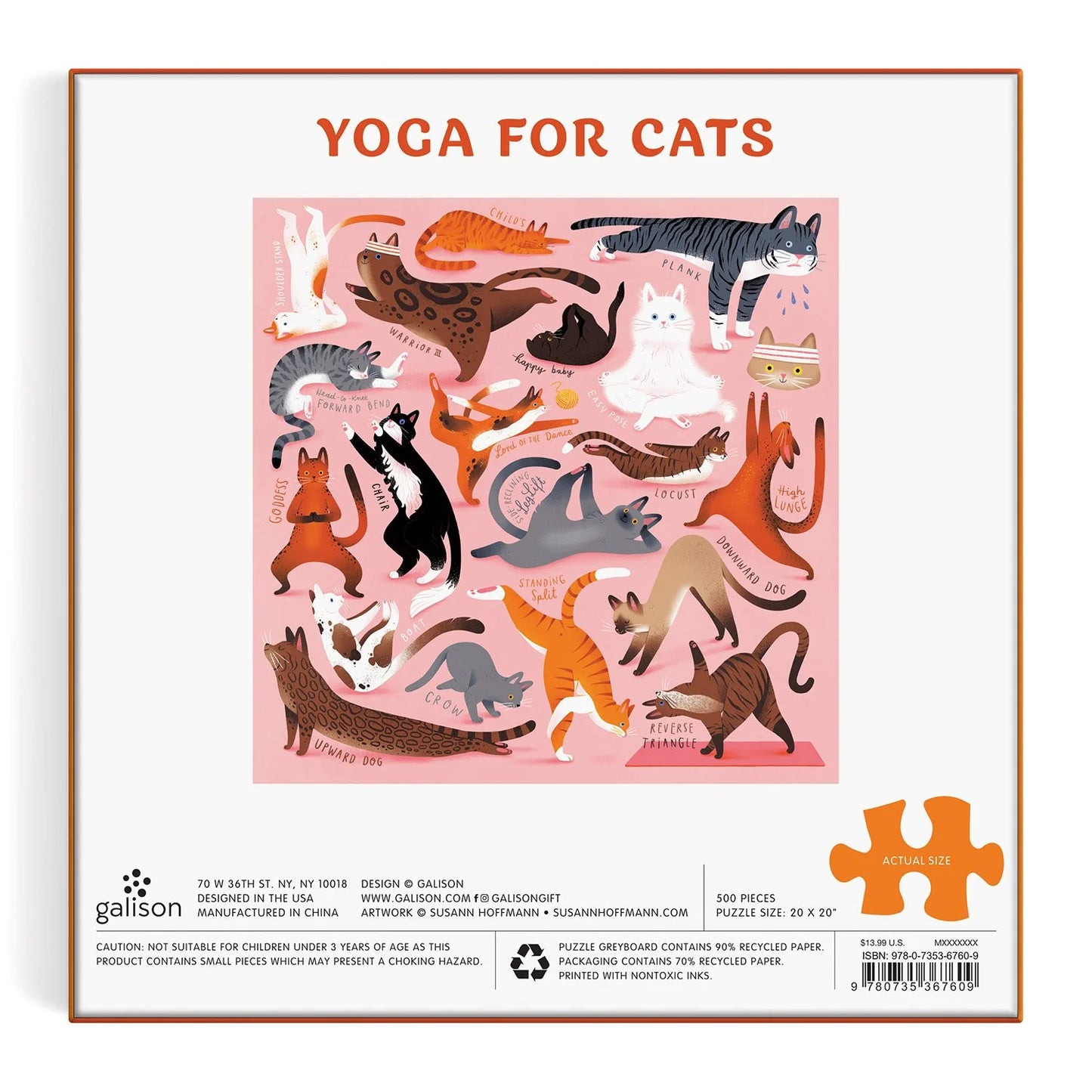 Puzzle - Yoga for Cats (500 Piece)