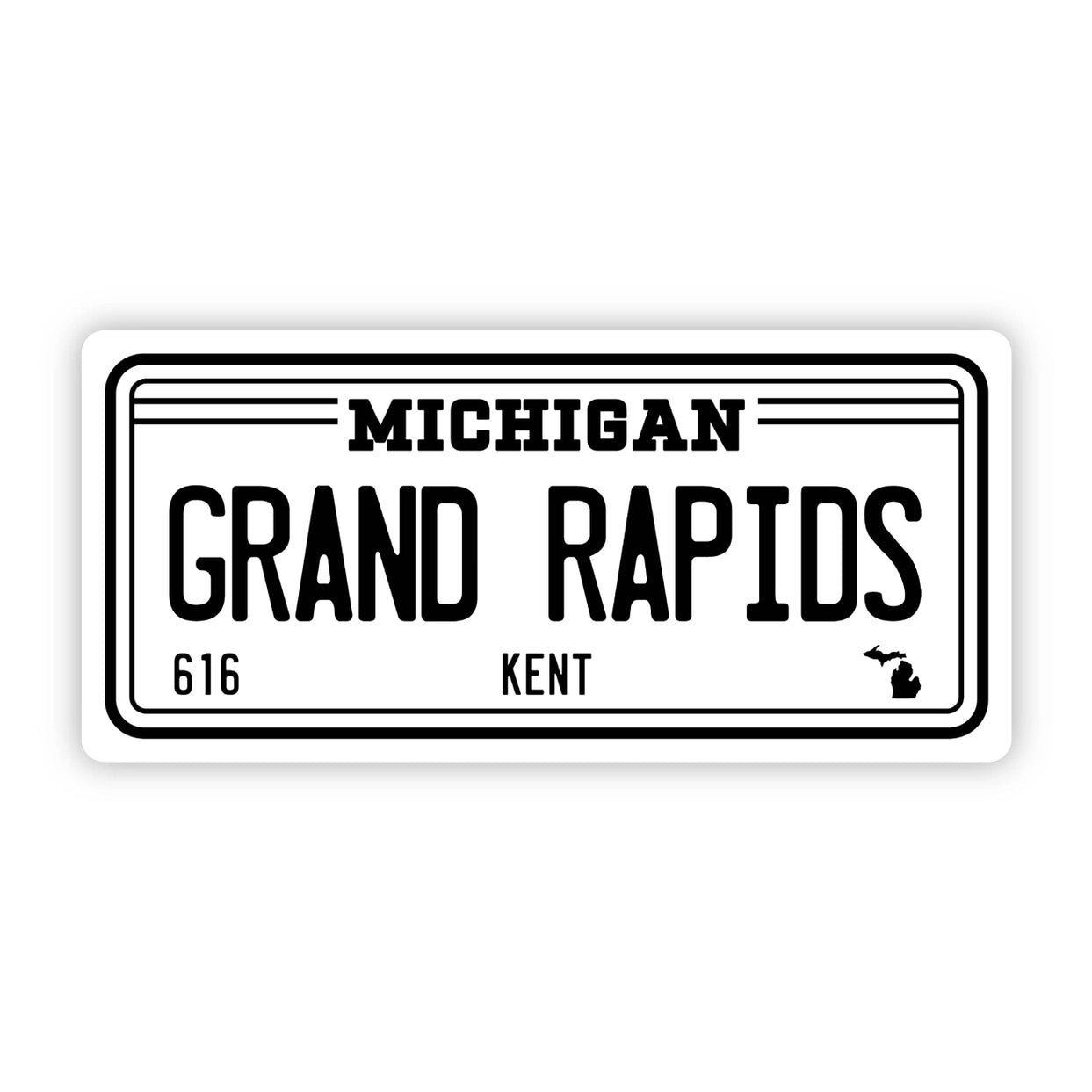 Sticker - Grand Rapids License Plate