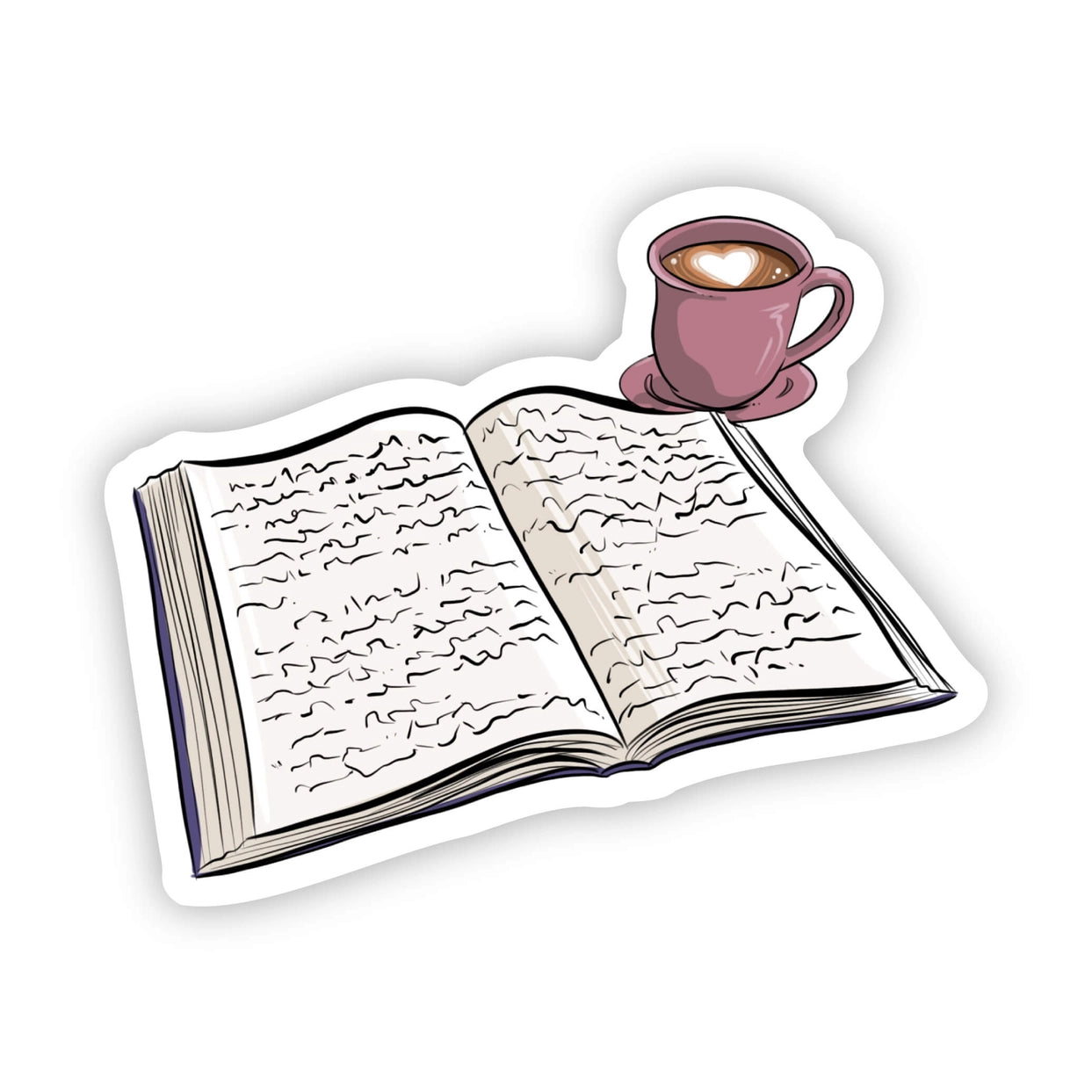 Sticker - Reading & Coffee