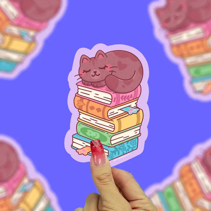 Sticker - Bookstack Kitty