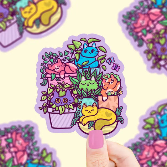 Sticker - Cat Planters