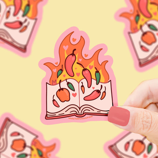 Sticker - Flaming Hot Romance Book