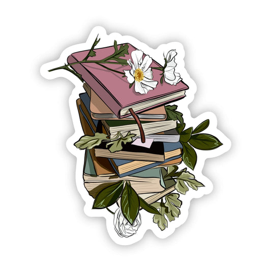 Sticker - Flowers & Books