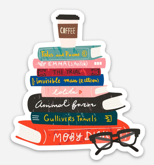 Sticker - Great Books Stack