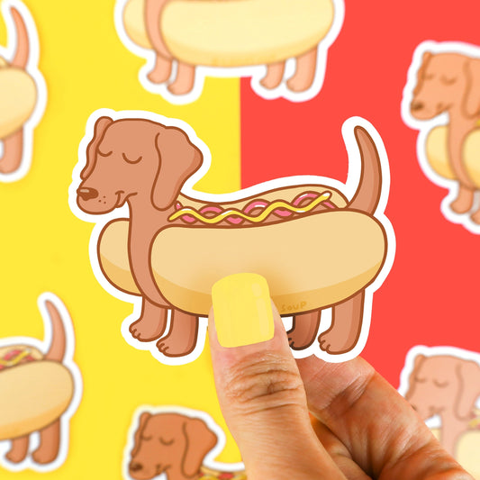 Sticker - Hot Dog Dachshund
