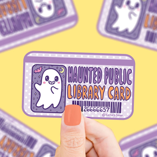Sticker - Library Card Ghost