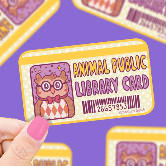 Sticker - Library Card Owl