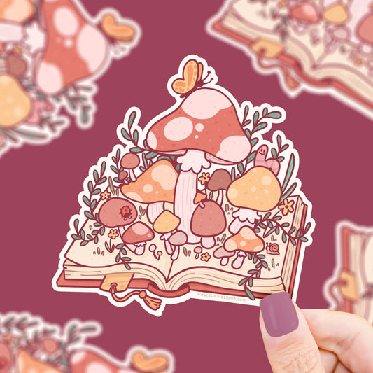 Sticker - Mushroom Book