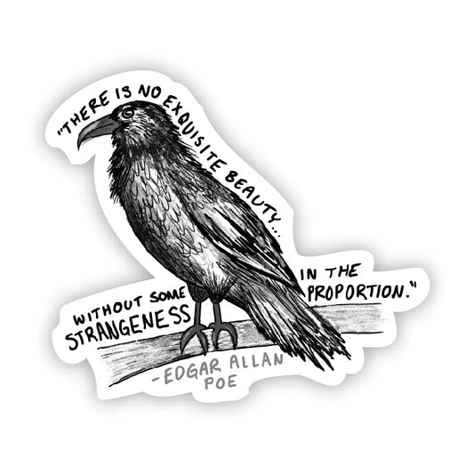 Sticker - "No Exquisite Beauty" Poe (wrapped text)