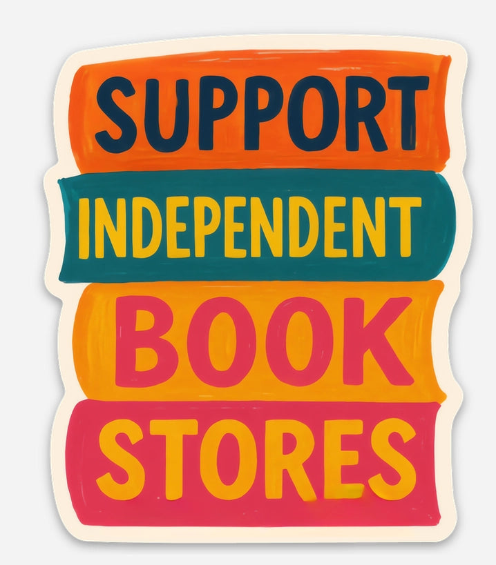 Sticker - Support Independent Book Stores Orange