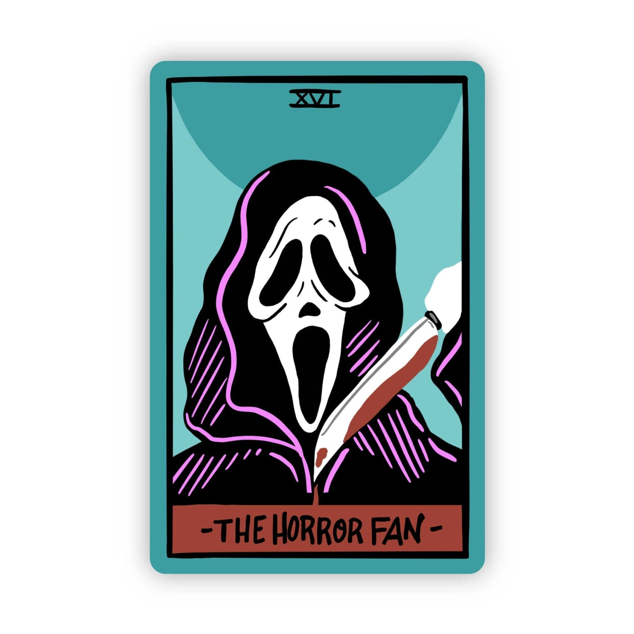 Sticker - Horror Fan Tarot Card