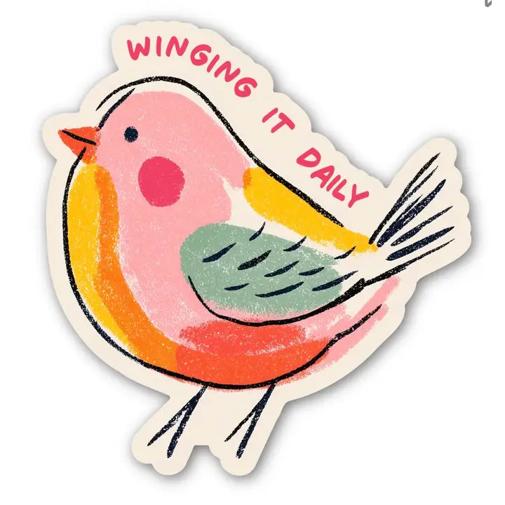 Sticker - Winging It Daily Bird