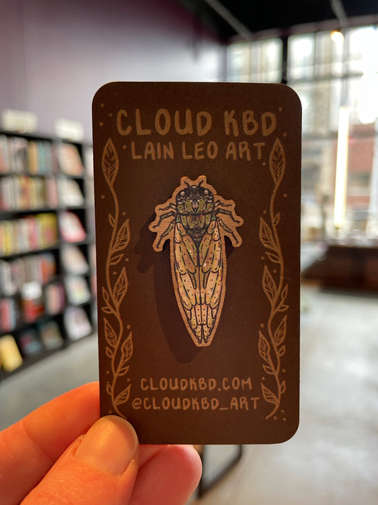 Wooden Pin - Cicada