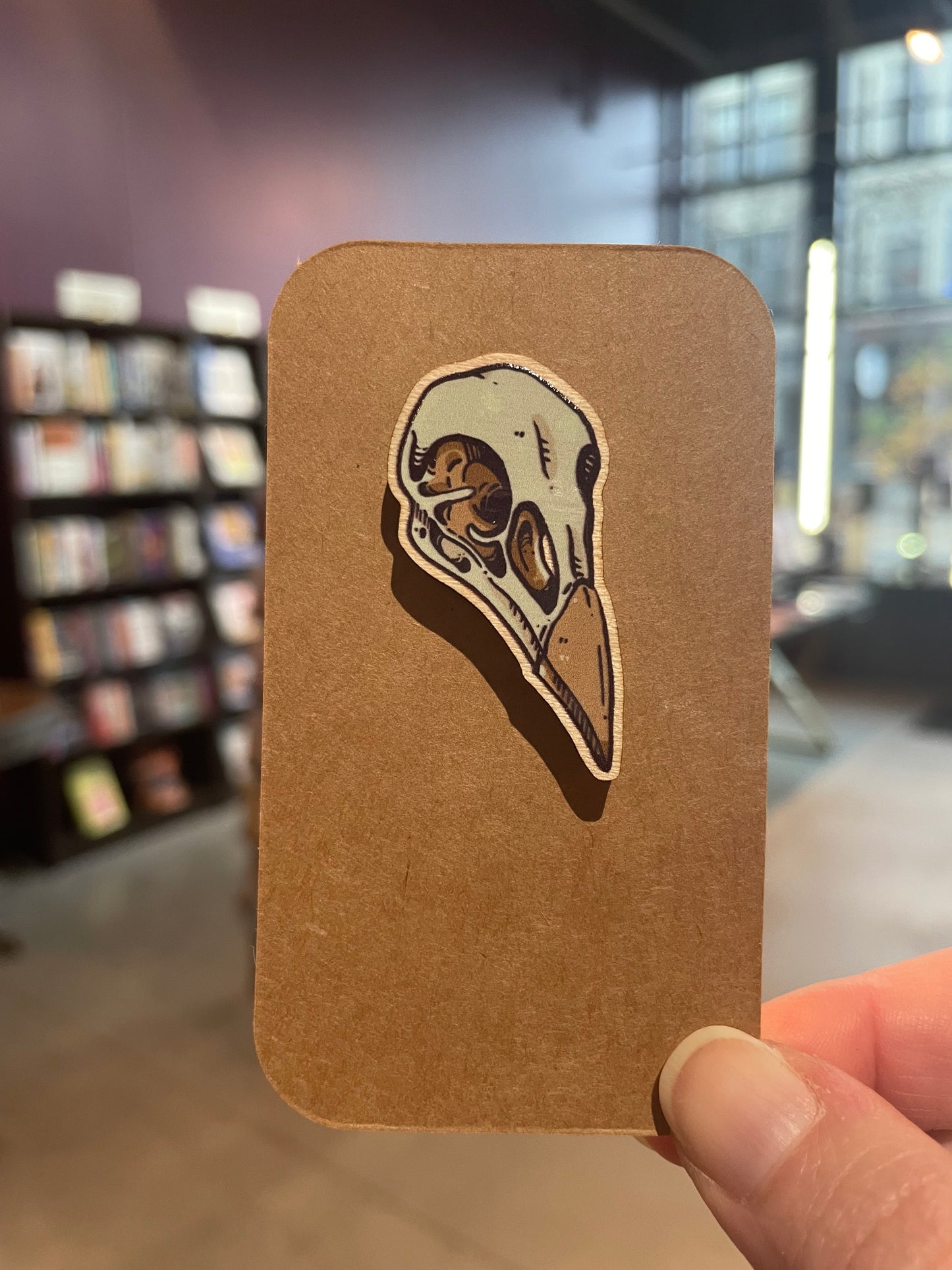 Wooden Pin - Crow